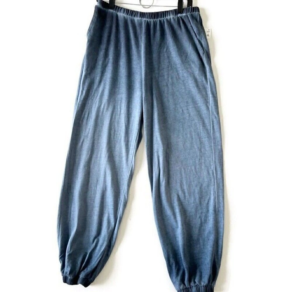 Anthropologie lantern sweatpants Jogger Size SMALL blue Hommbre NEW